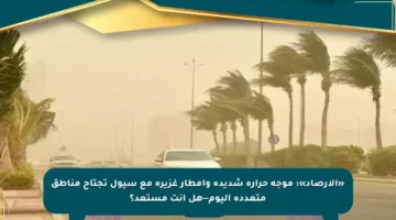 «الأرصاد»: موجة حرارة شديدة وأمطار غزيرة مع سيول تجتاح مناطق متعددة اليوم—هل أنت مستعد؟